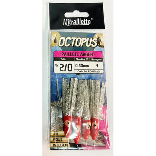 Ragot Mitraillette Octopus Paillete Argent 4 kuke